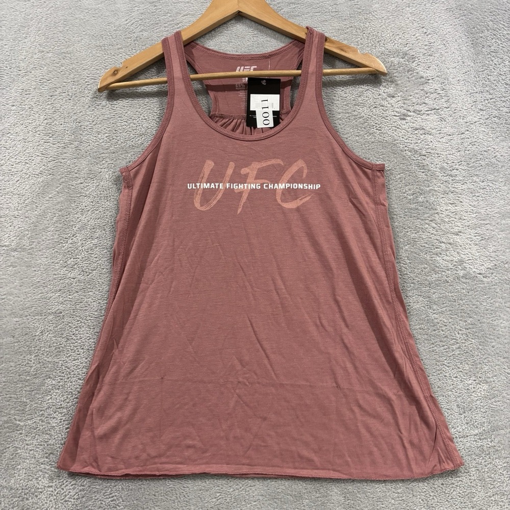 NWT $35 UFC Tank Top Women Medium Racerback Training Gym Athleisure Pink